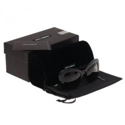 Pre Owned نظارة شمسية دولتشي أند غابانا أسود لوزي أزهار عين قطة 