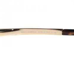 Pre Owned Dolce and Gabbana Dark Brown Tortoise DG 4269 Wayfarer Sunglasses