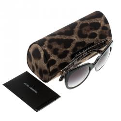 Pre Owned نظارة شمسية دولتشي أند غابانا عين قطة DG4259 رمادية بنفسجية