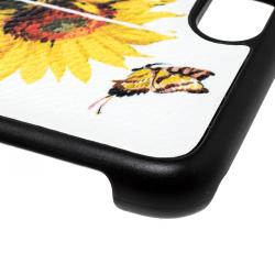 مملوكة مسبقًا Dolce and Gabbana Flower Printed Dauphine Leather Iphone 7 Case