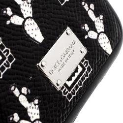 Pre Owned Dolce and Gabbana Black Cactus Print iPhone 6 Case