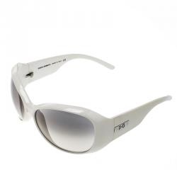 Pre Owned نظارة شمسية دولتشي أند غابانا كبيرة DG6041 متدرجة رمادية/ بيضاء