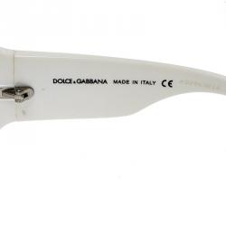 Pre Owned نظارة شمسية دولتشي أند غابان ا كبيرة DG6041 متدرجة رمادية/ بيضاء