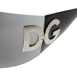 مملوكة مسبقًا Dolce and Gabbana Black Shield Women's Sunglasses