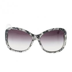 Pre Owned Dolce and Gabbana 4132 Lace Print Polka Dot Sunglasses