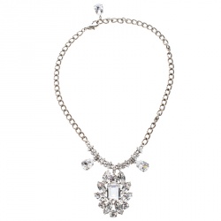 Pre Owned قلادة دلوتشي اند غابانا زهرة كريستال فضية اللون