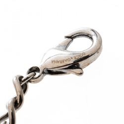 Pre Owned قلادة دلوتشي اند غابانا زهرة كريستال فضية اللون