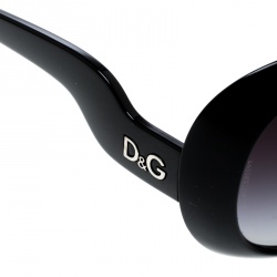 Pre Owned Dolce and Gabbana Black Gradient DD 8063 Oversized Sunglasses