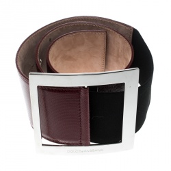 Pre Owned حزام دولتشي أند غابانا كانفاس أحمر مقوى بحزام وسط 85 سم