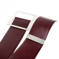 Pre Owned حزام دولتشي أند غابانا كانفاس أحمر مقوى بحزام وسط 85 سم