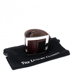 Pre Owned حزام دولتشي أند غابانا كانفاس أحمر مقوى بحزام وسط 85 سم