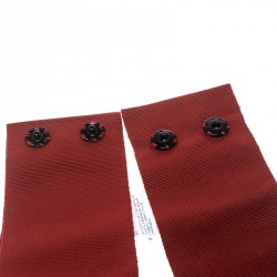 Pre Owned حزام دولتشي أند غابانا حرير مضلع أحمر بفيونكة مقاس 44