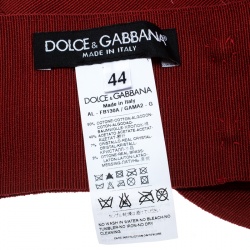 Pre Owned حزام دولتشي أند غابانا حرير مضلع أحمر بفيونكة مقاس 44