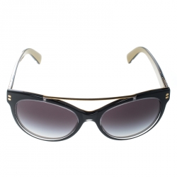 مملوكة مسبقًا Dolce & Gabbana Balck/Gold Gradient DG 4280 Oversized Sunglasses