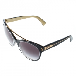 مملوكة مسبقًا Dolce & Gabbana Balck/Gold Gradient DG 4280 Oversized Sunglasses