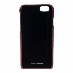 مملوكة مسبقًا Dolce and Gabbana Red Floral Crystal Embellished iPhone 6 Case