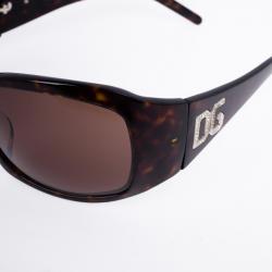 مملوكة مسبقًا Dolce and Gabbana DG Strass Tortoise Frame Sunglasses