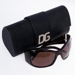 مملوكة مسبقًا Dolce and Gabbana DG Strass Tortoise Frame Sunglasses