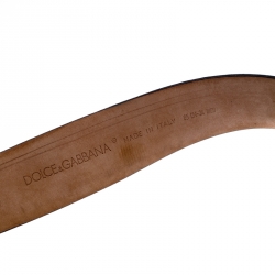 مملوكة مسبقًا  حزام دولتشي أند غابانا بإبزيم جلد بني