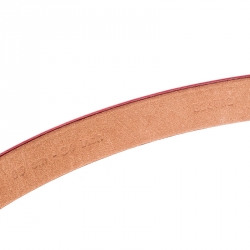 Pre Owned حزام دولتشي آند غابانا D&G جلد أحمر لامع بإبزيم 85 سم