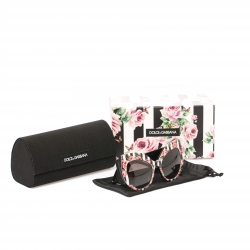 مملوكة مسبقًا Dolce & Gabbana Rose Printed/ Black Gradient DG4321-F Rose Collection Cat Eye Sungalsses