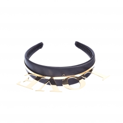 Dolce and Gabbana Love Black Gold Tone Headband