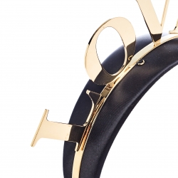 Dolce and Gabbana Love Black Gold Tone Headband