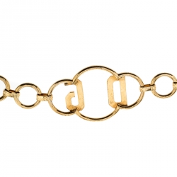 مملوكة مسبقًا حزام دولتشي أند غابانا بسلسلة ذهبية كريستال شعار