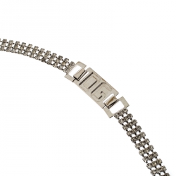 Pre Owned حزام دولتشي أند غابانا بسلسلة كريستال فضي اللون