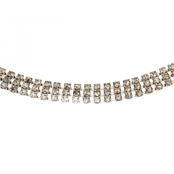 Pre Owned حزام دولتشي أند غابانا بسلسلة كريستال فضي اللون