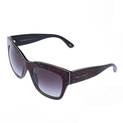 Pre Owned Dolce & Gabbana Floral/ Grey Gradient DG 4231 Wayfarer Sunglasses