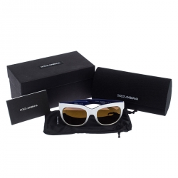 Pre Owned نظارة شمسية دولتشي اند غابانا DG 4272 وايفاير عاكسة برونزية/لونين
