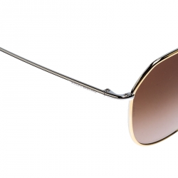 Pre Owned Dolce & Gabbana Two Tone Metal/ Brown Gradient DG-2190 Aviator Sunglasses
