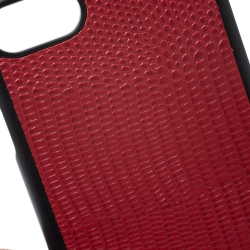 Pre Owned حافظة آيفون 7 دولتشي أند غابانا جلد سحلية بارز أحمر و أسود 