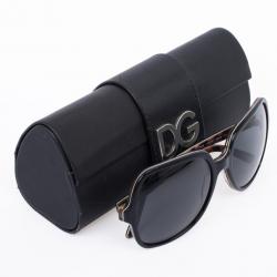 Pre Owned Dolce and Gabbana Black DG4098 Square Woman Sunglasses