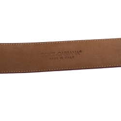 مملوكة مسبقًا حزام دولتشي أند غابانا بادج شعار انقليس فوشيا 90 سم