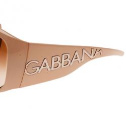 Pre Owned نظارة شمسية دولتشي آند غابانا كريمية