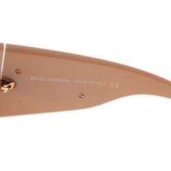 Pre Owned نظارة شمسية دولتشي آند غابانا كريمية
