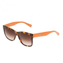 Pre Owned Dolce and Gabbana Tortoise and Orange DG4158P Square Sunglasses
