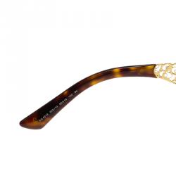 Pre Owned Dolce and Gabbana Havana DG4212 Filigree Cat Eye Sunglasses