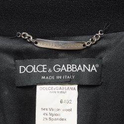 Pre Owned Dolce & Gabbana Black Wool Single Breasted Blazer M