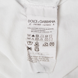 Pre Owned Dolce & Gabbana White Madonna Printed Cotton Knit T-Shirt M