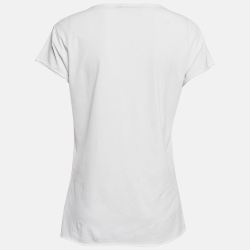 Pre Owned Dolce & Gabbana White Madonna Printed Cotton Knit T-Shirt M