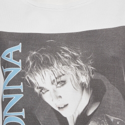 Pre Owned Dolce & Gabbana White Madonna Printed Cotton Knit T-Shirt M