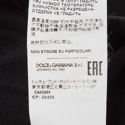 Pre Owned Dolce & Gabbana Black Sequined Cotton T-shirt S