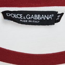 Pre Owned Dolce & Gabbana White Bring Me To The Moon Jersey T-Shirt S