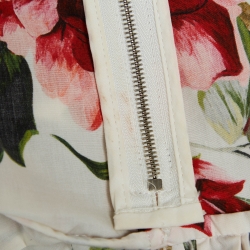 Pre Owned Dolce & Gabbana Multicolor Floral Bamboo Print Tiered Maxi Skirt M