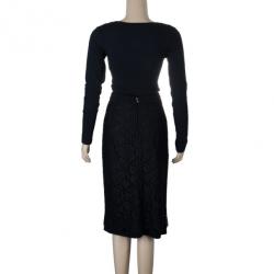 Pre Owned Dolce and Gabbana Lace Pencil Skirt M