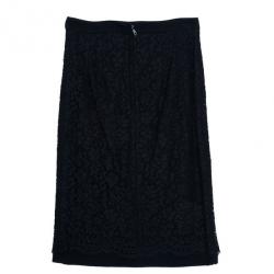Pre Owned Dolce and Gabbana Lace Pencil Skirt M