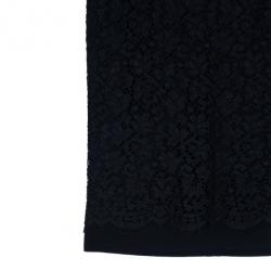 Pre Owned Dolce and Gabbana Lace Pencil Skirt M